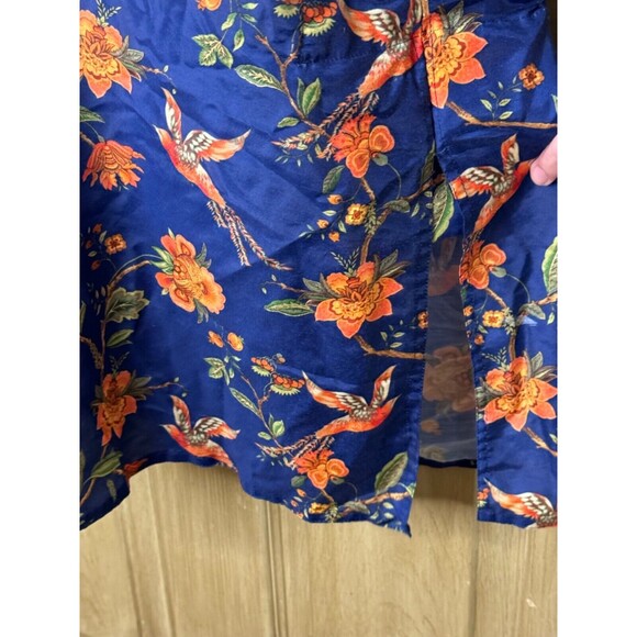 VASTRAMAY Kurta Blue Multi Colored Bird Floral Size 36 - Picture 4 of 8